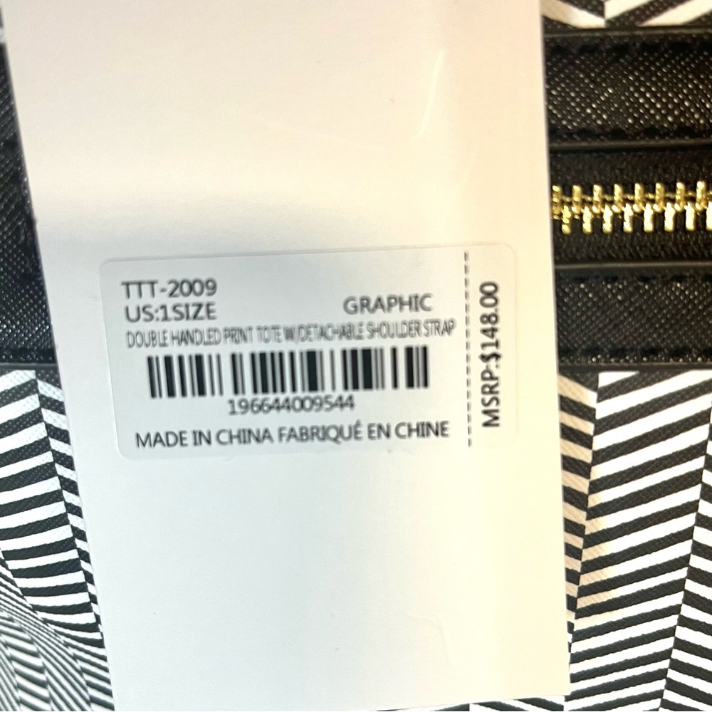 HOST PICK Trina Turk Double-Handle Chevron Tote with Detachable Shoulder Strap - Picture 6 of 15